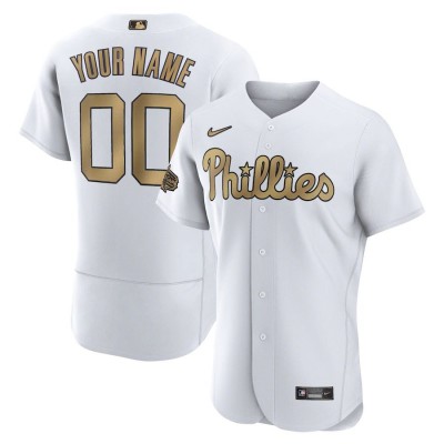 Philadelphia Phillies Custom Men's Nike White 2022 MLB AllStar Elite Replica